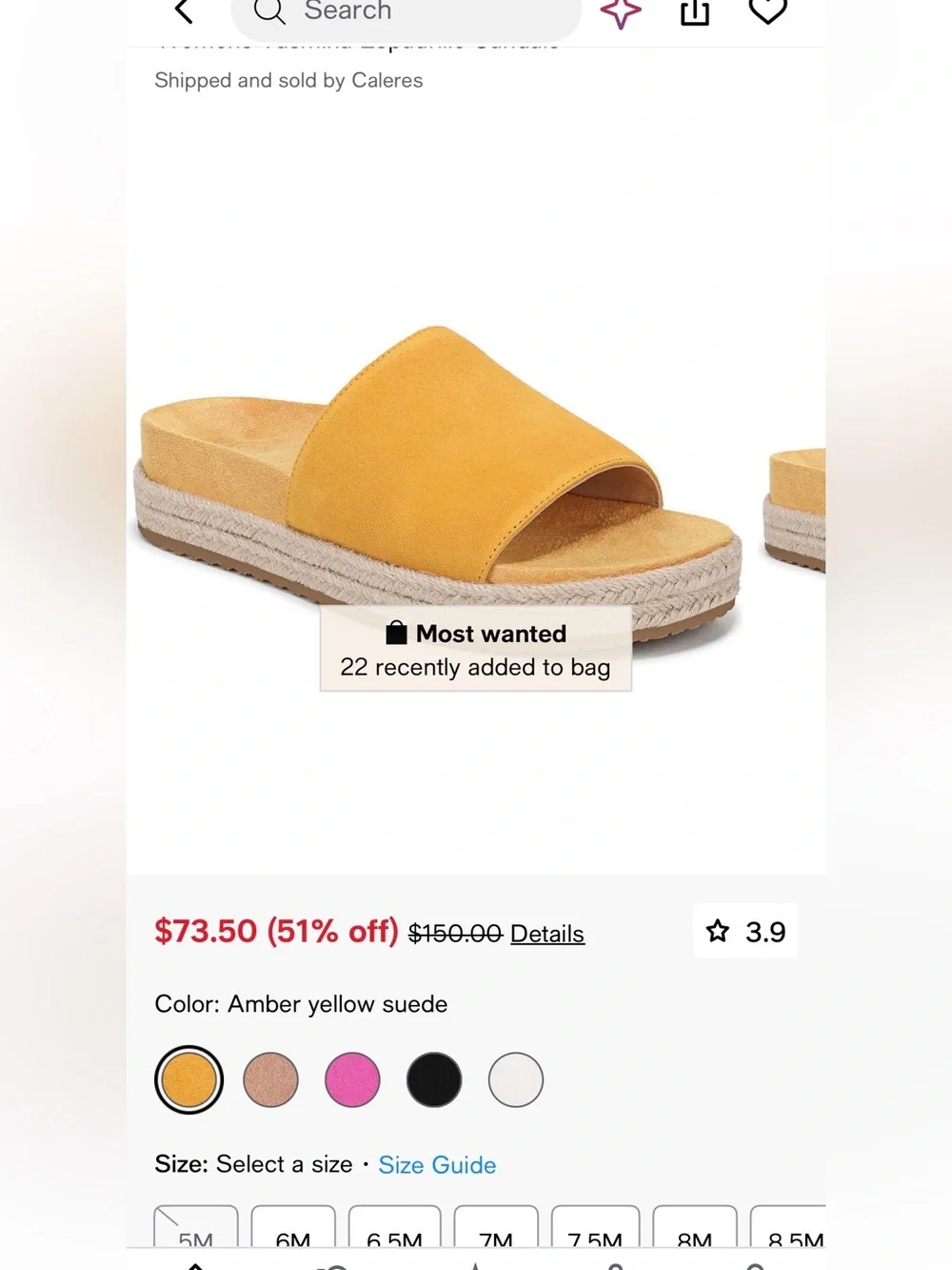 Vionic Amber Yellow Suede Slide Sandals